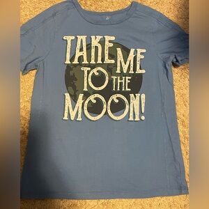 Boys Peek Moon Lunar Landing Graphic Tee